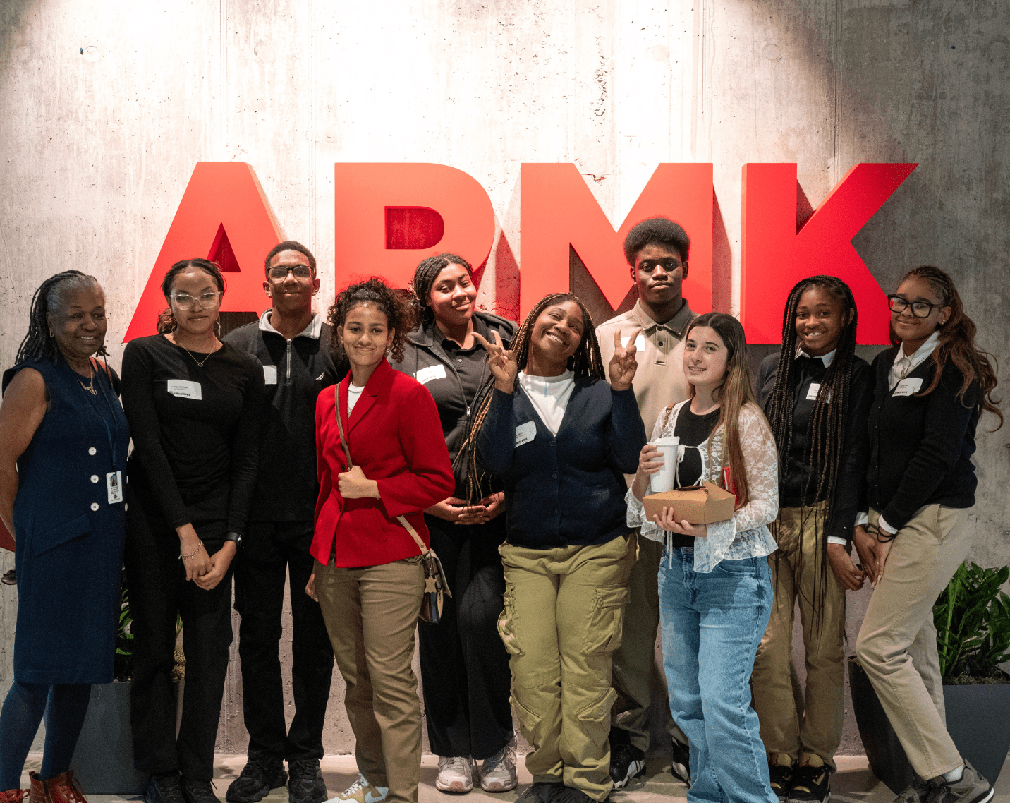 Students from Willingboro Township Public Schools at Aramark's Global Headquarters in Philadelphia.